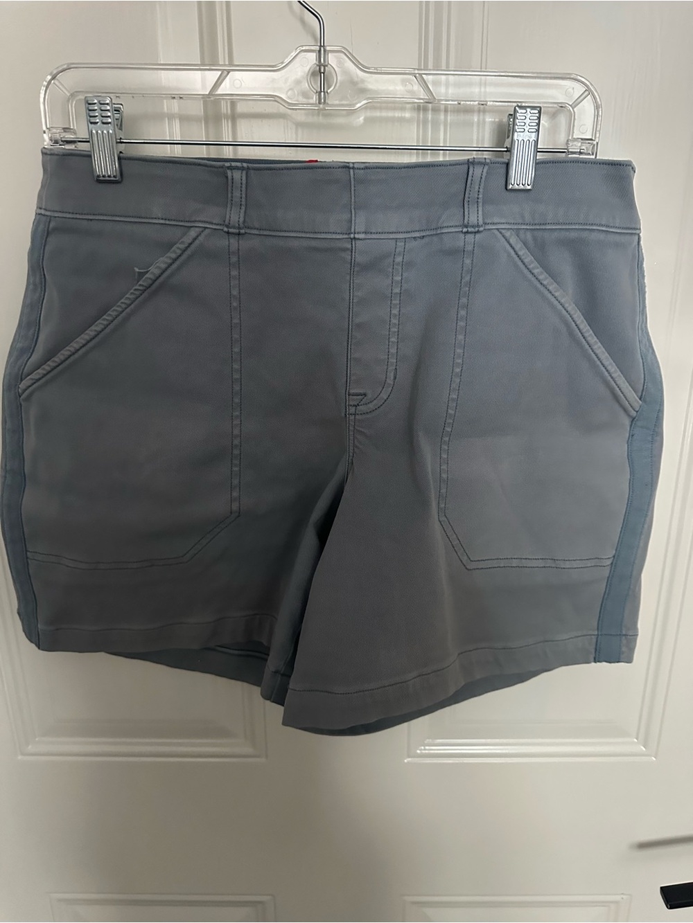 SPANX Light Blue Pull On Utility Shorts